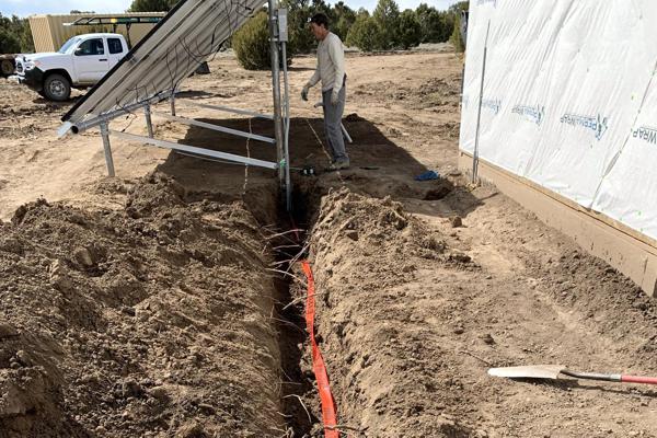 Excavation Work for Solar Panel Connection